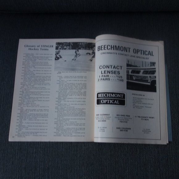 Vintage Hockeytime Cincinnati Stingers vs Houston Aeros Program November 30 1977 - Picture 8 of 15